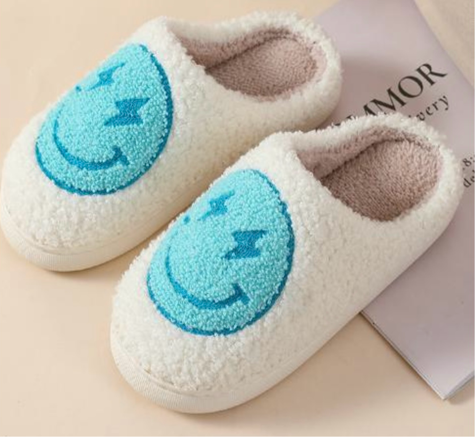 Blue Lightning Slippers