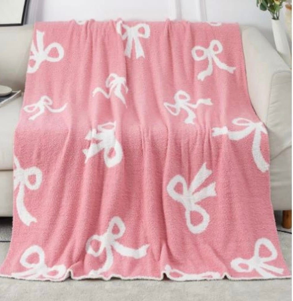 Pink Bow Blanket