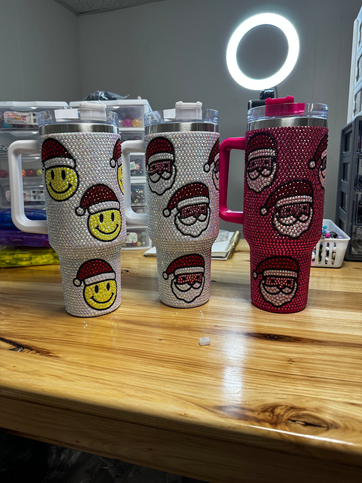 40 OZ BLING CHRISTMAS TUMBLERS