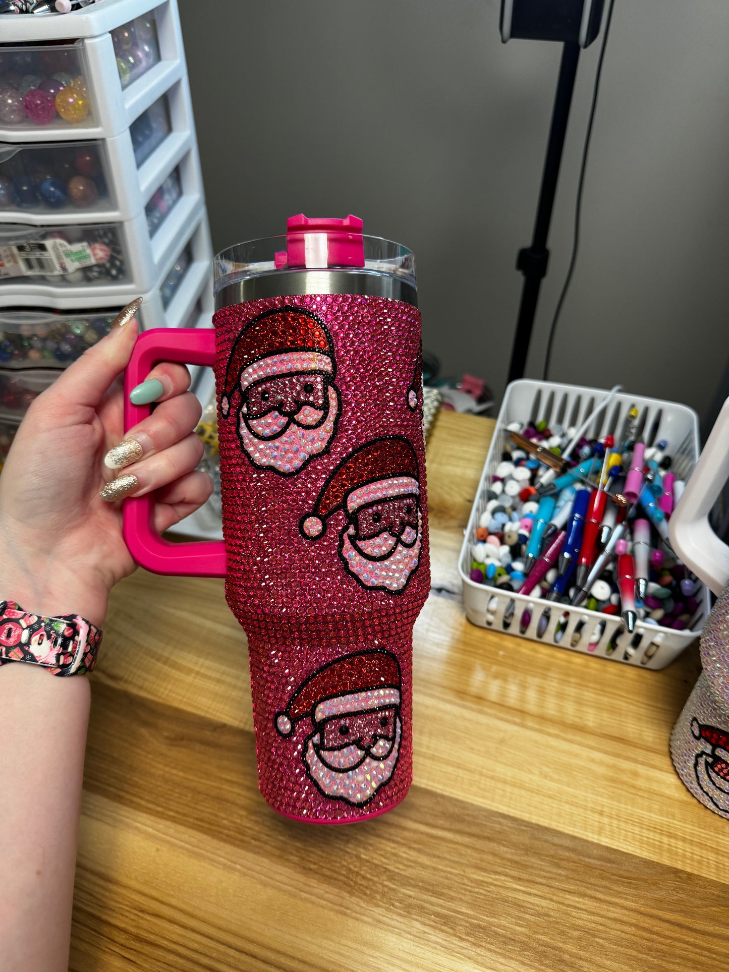 40 OZ BLING CHRISTMAS TUMBLERS