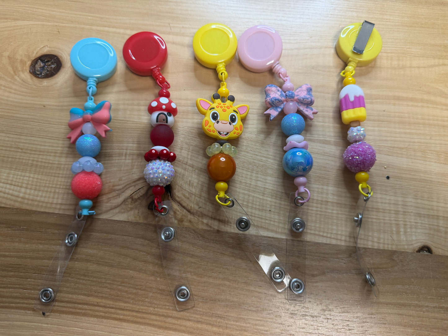 Premade Beaded Badge Reel