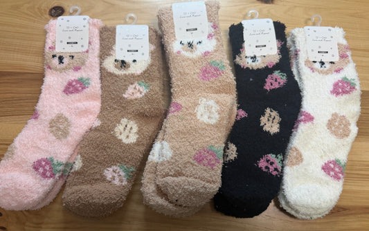 Bear Fuzzy Socks