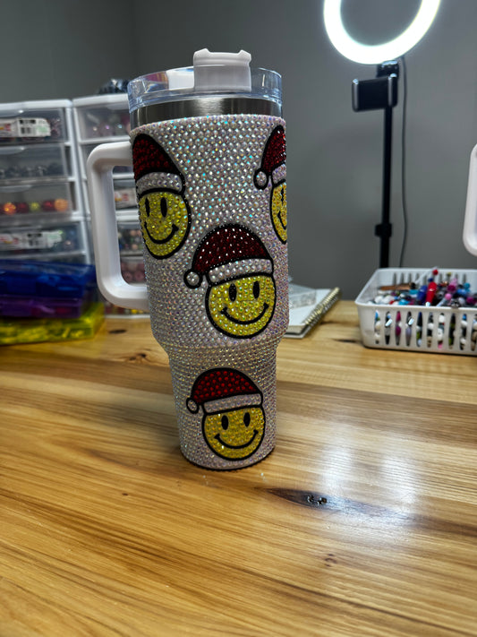 40 OZ BLING CHRISTMAS TUMBLERS