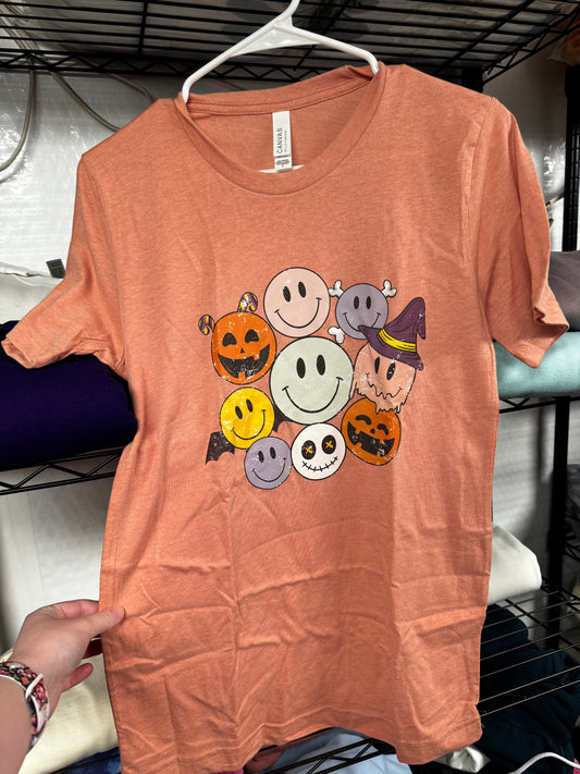 Halloween Faces T-Shirt SZ SMALL