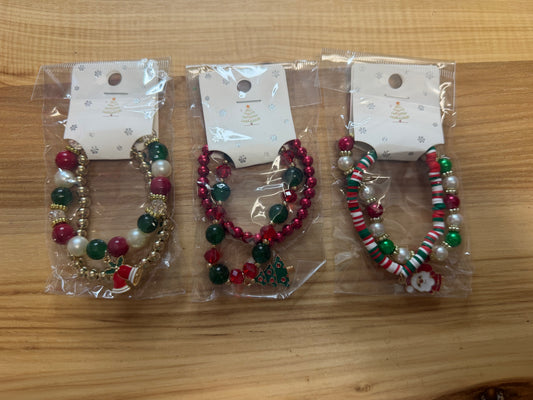 Christmas Stretchy Bracelet (Assorted Beads)