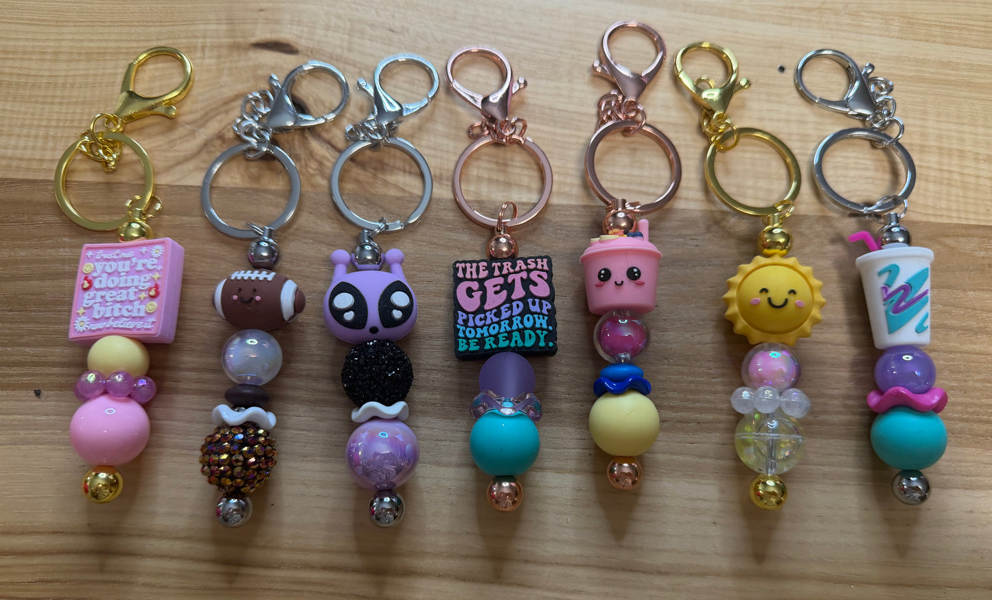 Premade Beaded Keychain