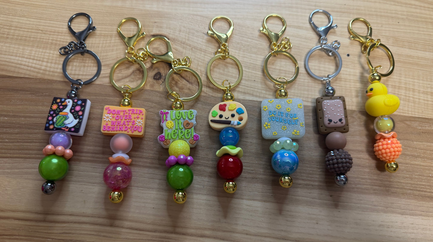 Premade Beaded Keychain