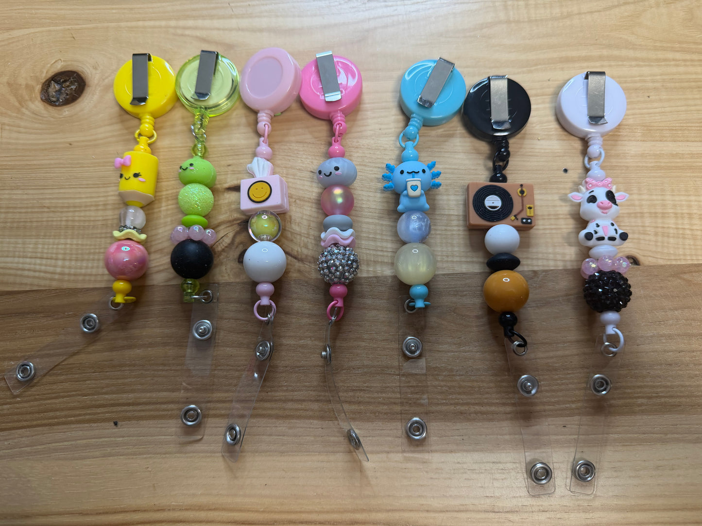 Premade Beaded Badge Reel