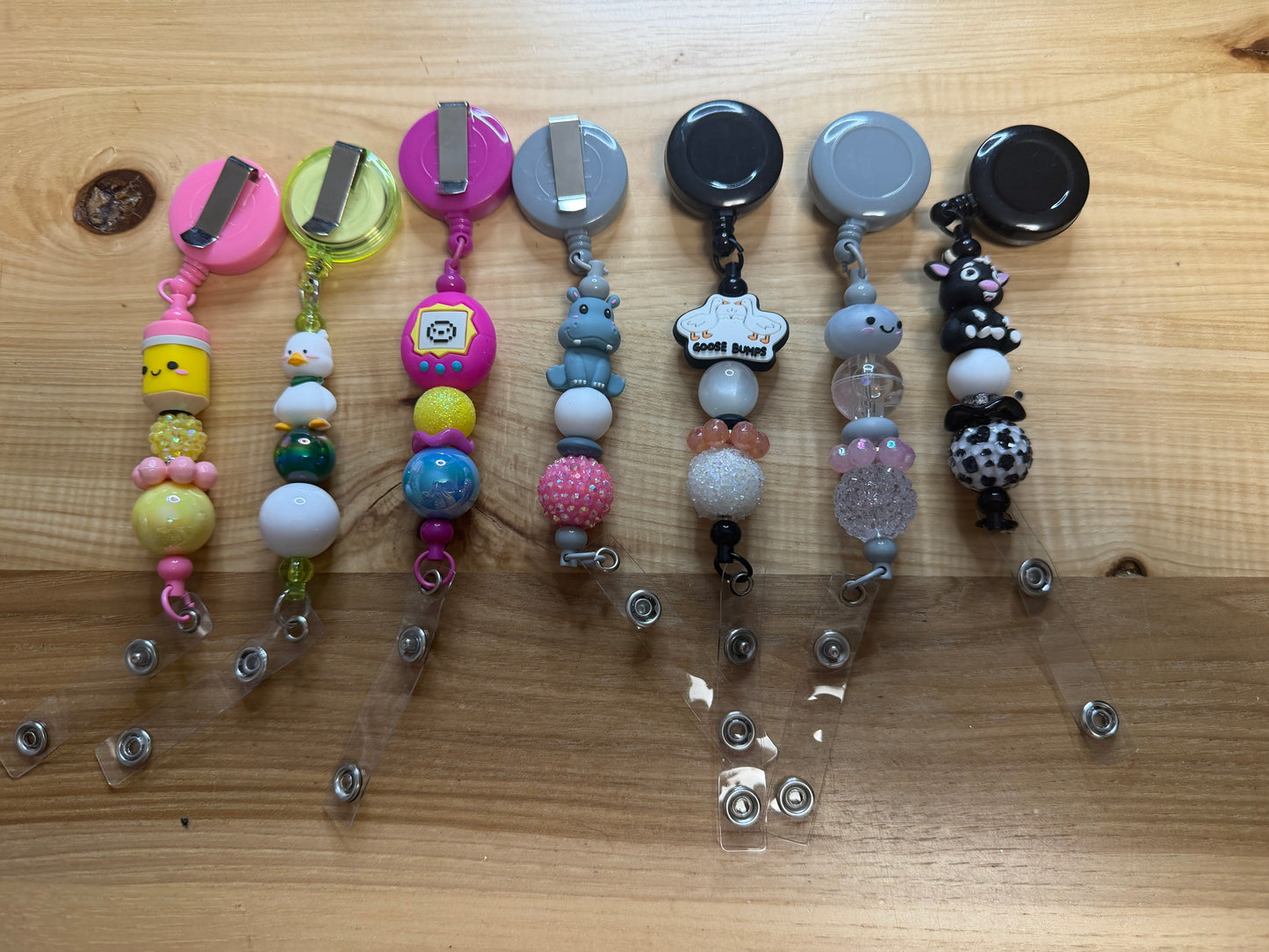 Premade Beaded Badge Reel