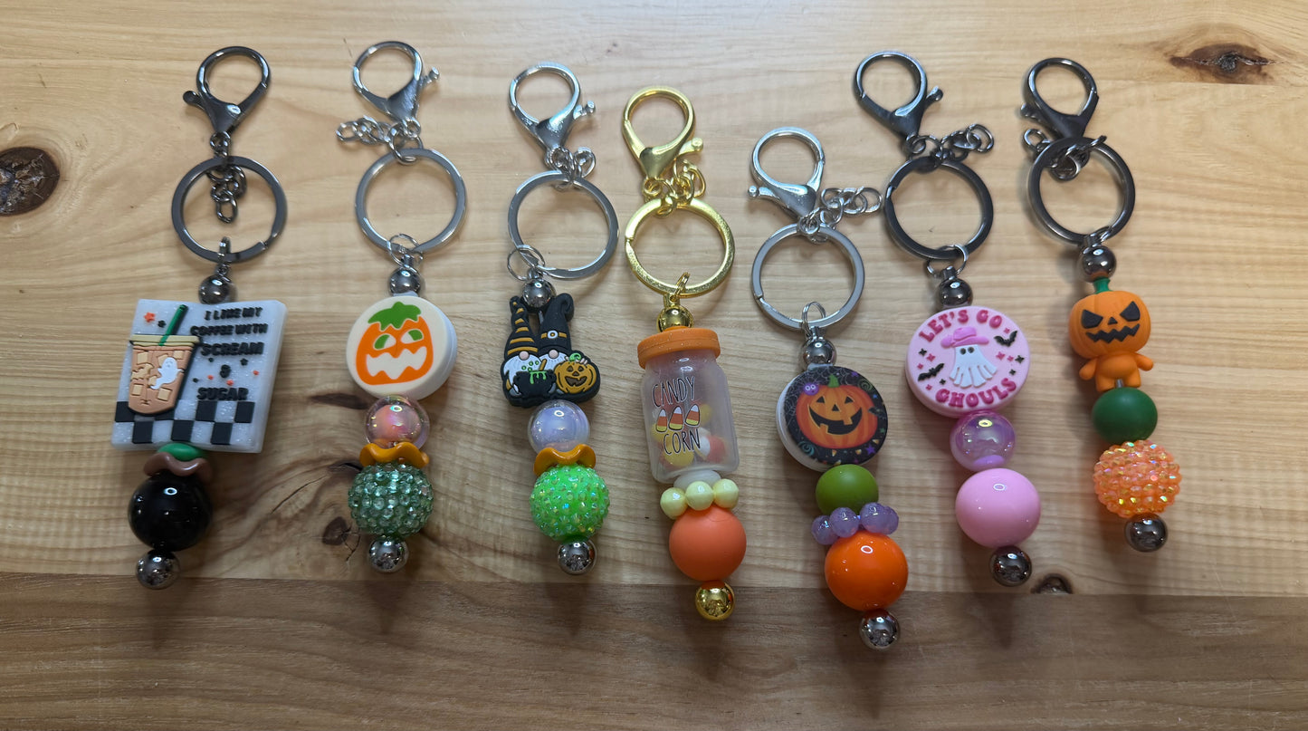 CLEARANCE beaded keychain (HALLOWEEN +REGULAR)
