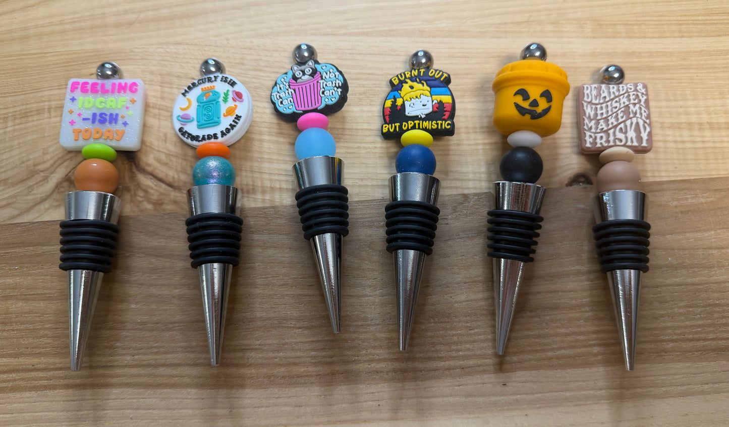 CLEARANCE beaded wine stopper