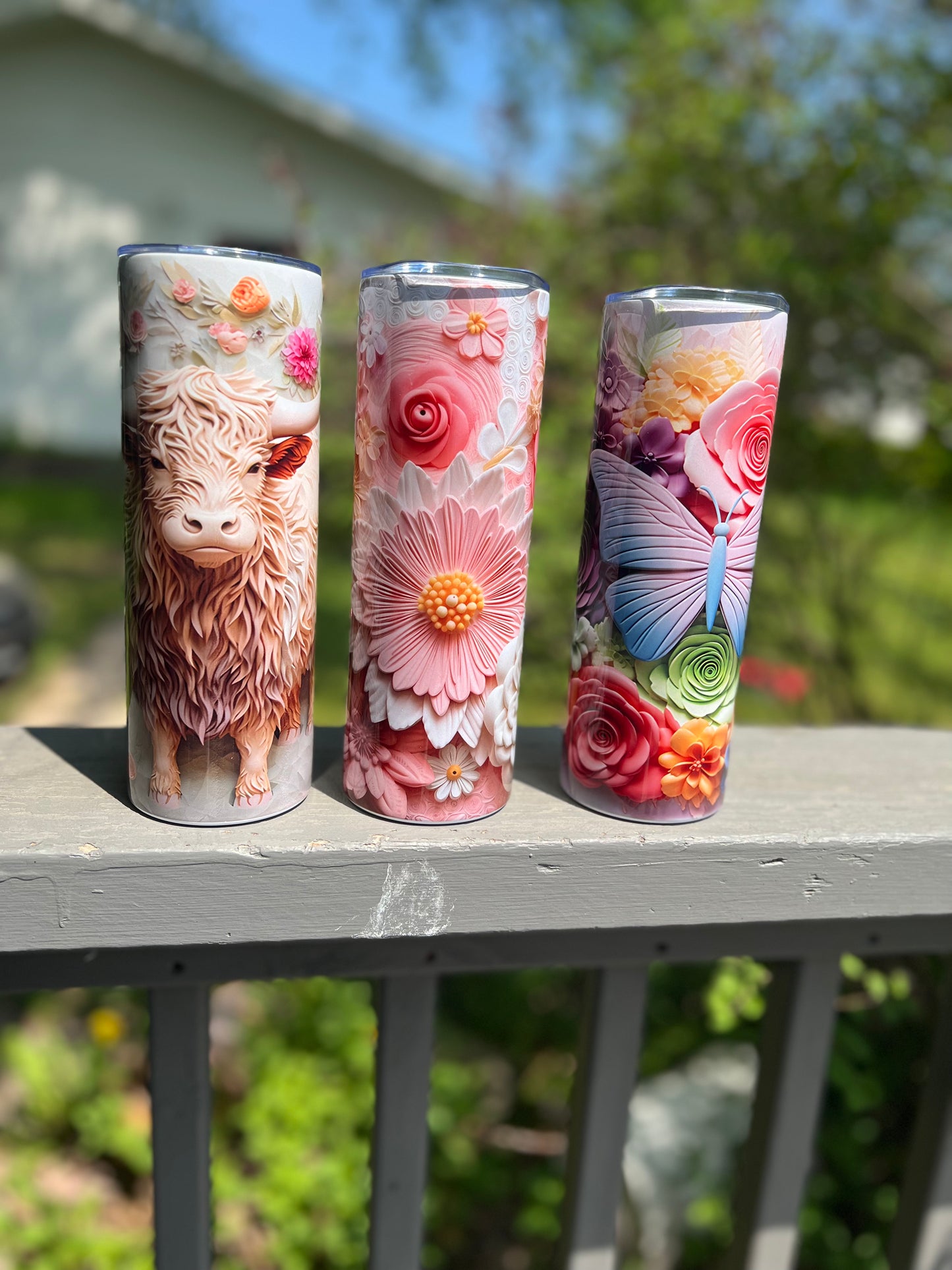 3D design 20 oz tumblers