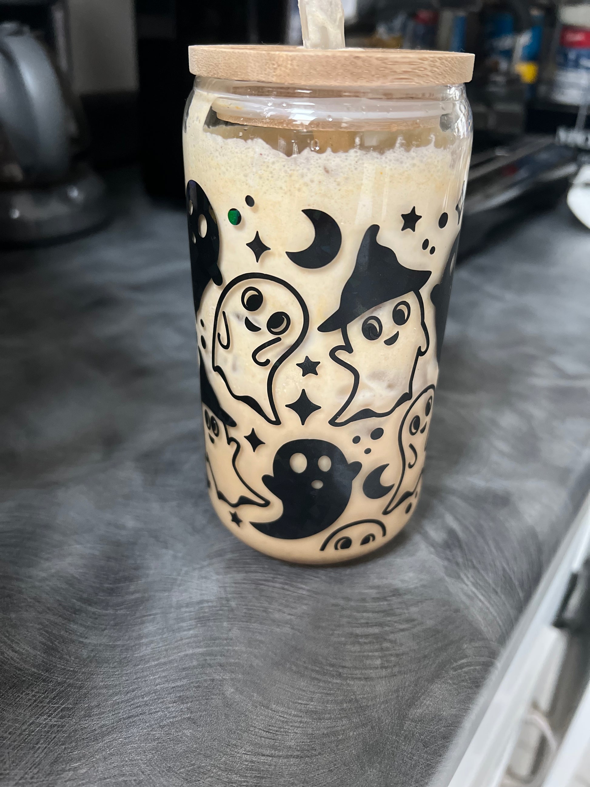 Just added this spooky glass cup to our tik tok shop. Check out our Ha