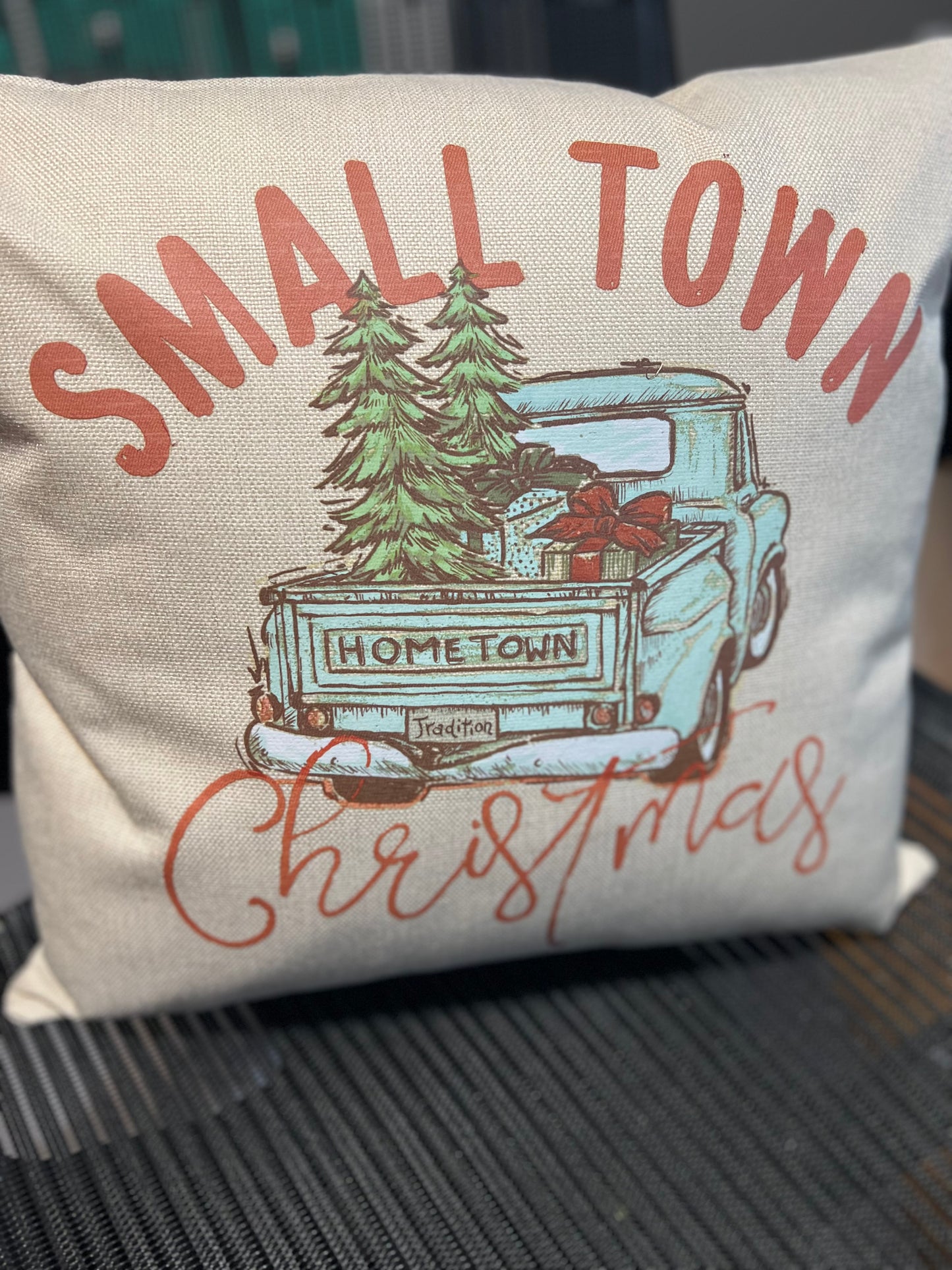 Small Town Christmas Pillow